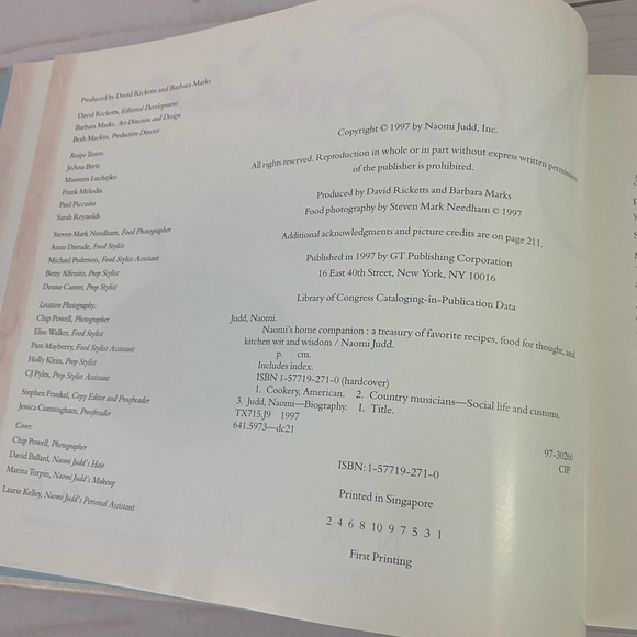 Naomi's Home Companion Cookbook Book Recipes by Naomi Judd No Dust Jacket A2 - Picture 3 of 12